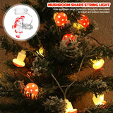 Mushroom LED String Lights warm glow