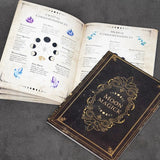 Moon Magick dark journal cover with open pages