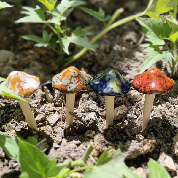 Mushroom ceramic planter pot garden decoration